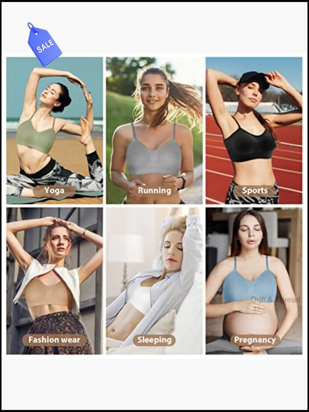 4 Pack Padded Bralette Cami Wireless Tank Top Adjustable Straps